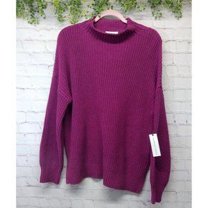 Cupcake & Cashmere | Mock Neck Knit Cable Sweater Size Medium NWT